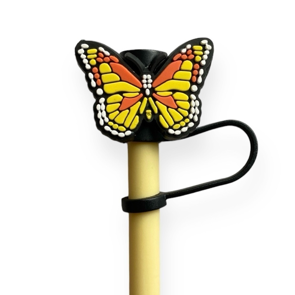 3/$10💥 Yellow & Orange Butterfly Straw Cover/Topper